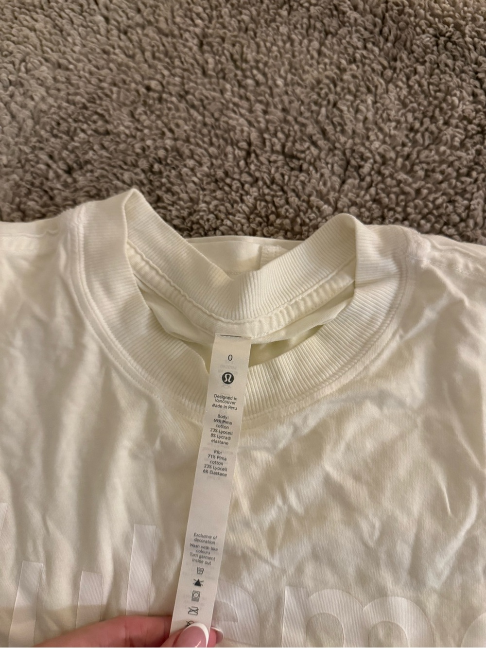 lululemon athletica White Short Sleeve Tee with Subtle Logo - Picture 2 of 3
